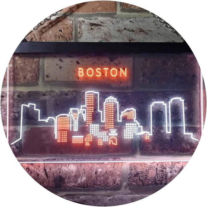 Boston City Skyline LED Neon Light Sign - Way Up Gifts