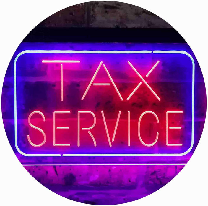 Tax Service LED Neon Light Sign - Way Up Gifts