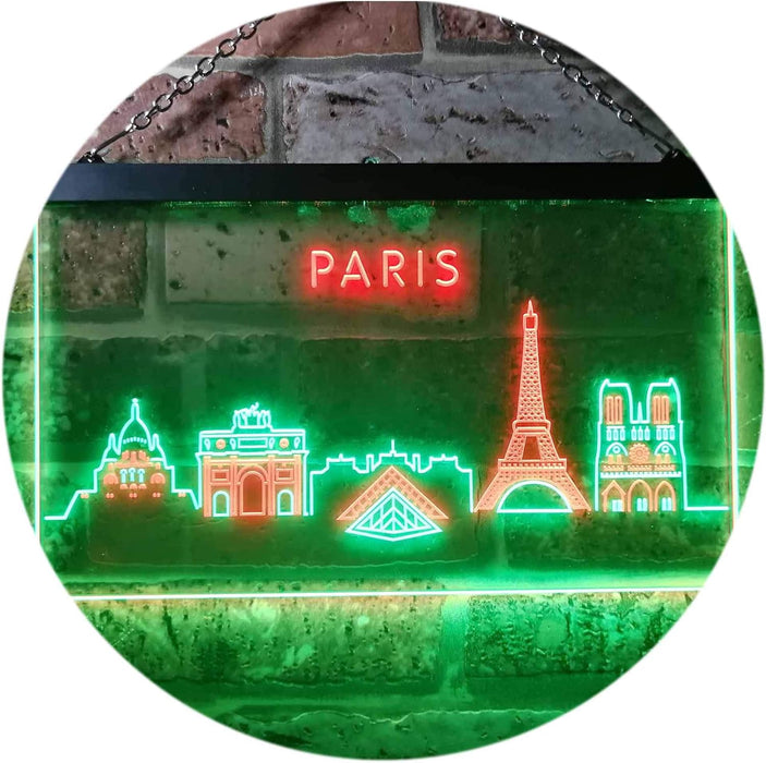 Paris City Skyline LED Neon Light Sign - Way Up Gifts