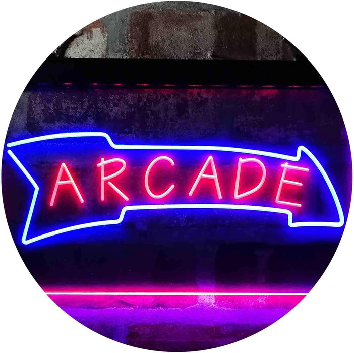 Game Room Arcade Down Arrow LED Neon Light Sign - Way Up Gifts