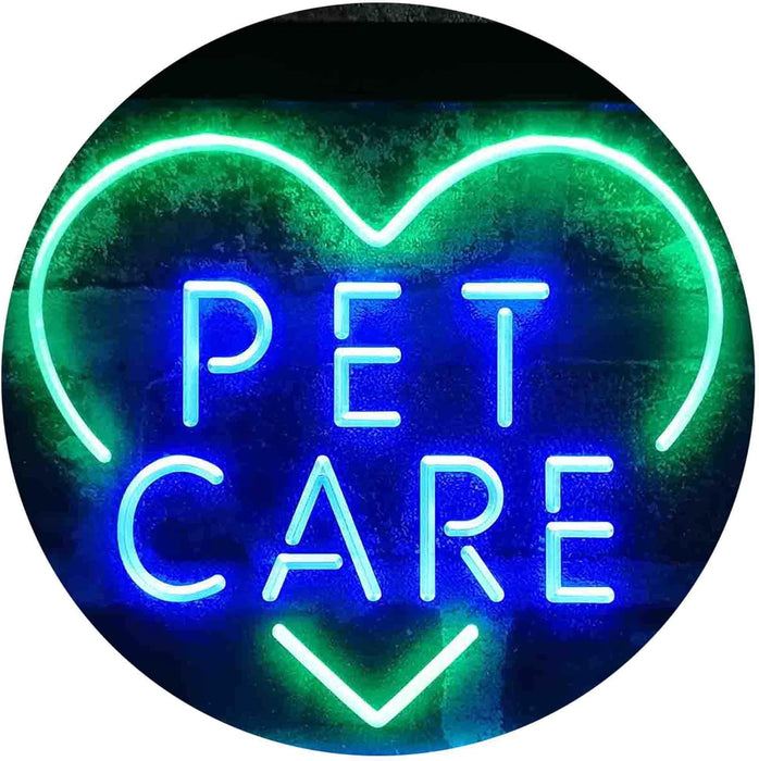 Pet Care Vet Grooming Heart LED Neon Light Sign - Way Up Gifts