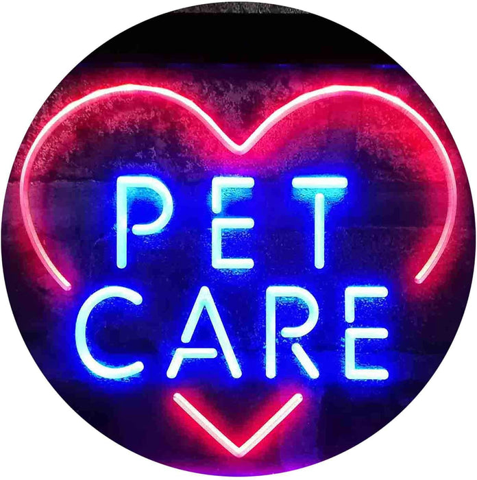 Pet Care Vet Grooming Heart LED Neon Light Sign - Way Up Gifts