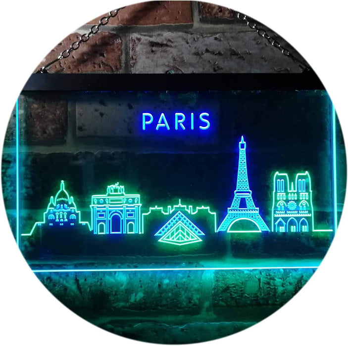 Paris City Skyline LED Neon Light Sign - Way Up Gifts