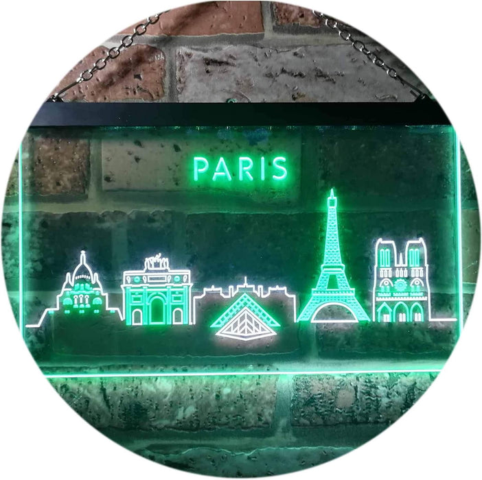 Paris City Skyline LED Neon Light Sign - Way Up Gifts