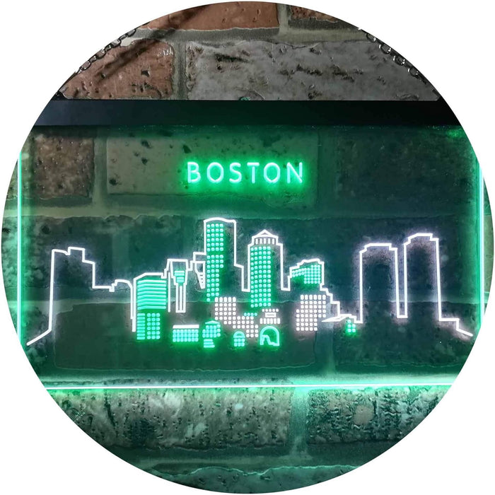 Boston City Skyline LED Neon Light Sign - Way Up Gifts