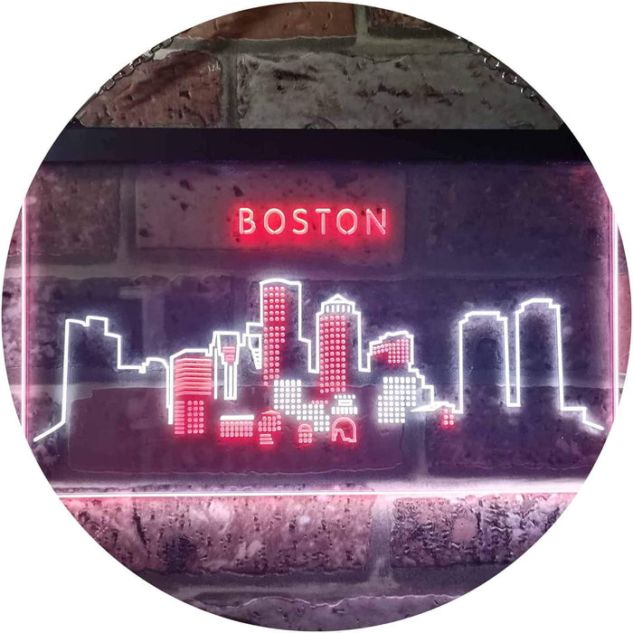 Boston City Skyline LED Neon Light Sign - Way Up Gifts