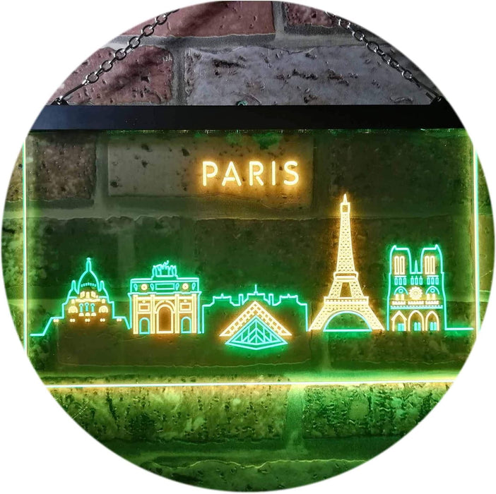 Paris City Skyline LED Neon Light Sign - Way Up Gifts