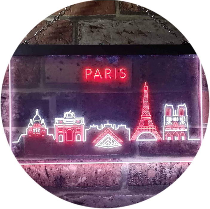 Paris City Skyline LED Neon Light Sign - Way Up Gifts