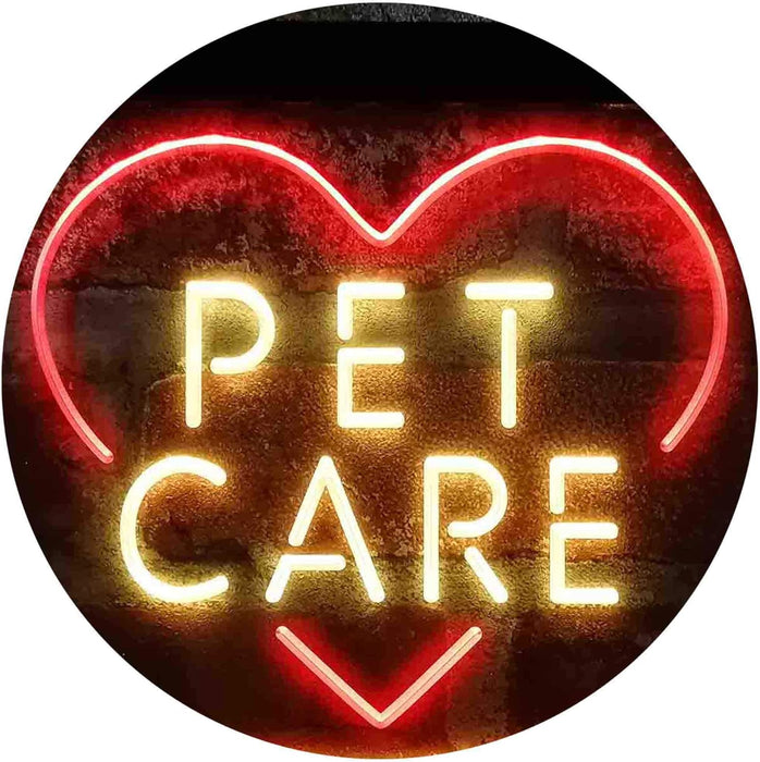 Pet Care Vet Grooming Heart LED Neon Light Sign - Way Up Gifts