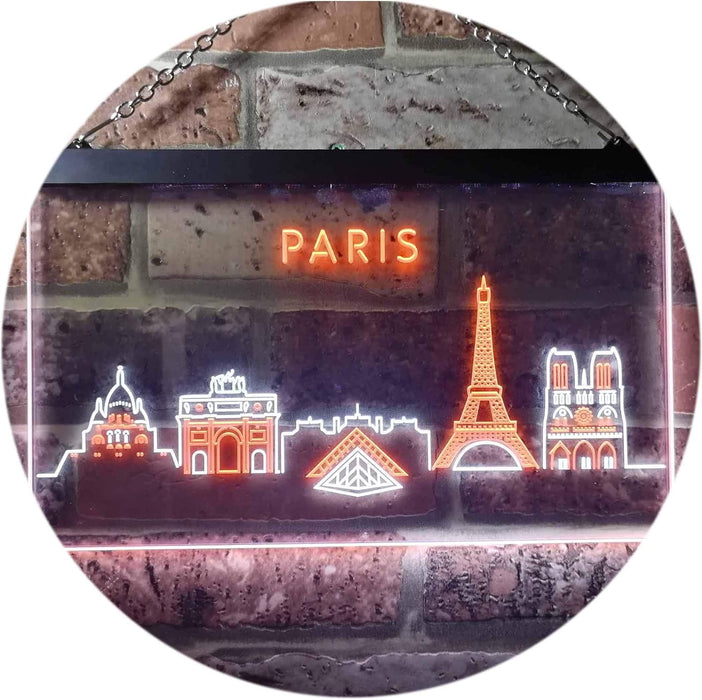 Paris City Skyline LED Neon Light Sign - Way Up Gifts