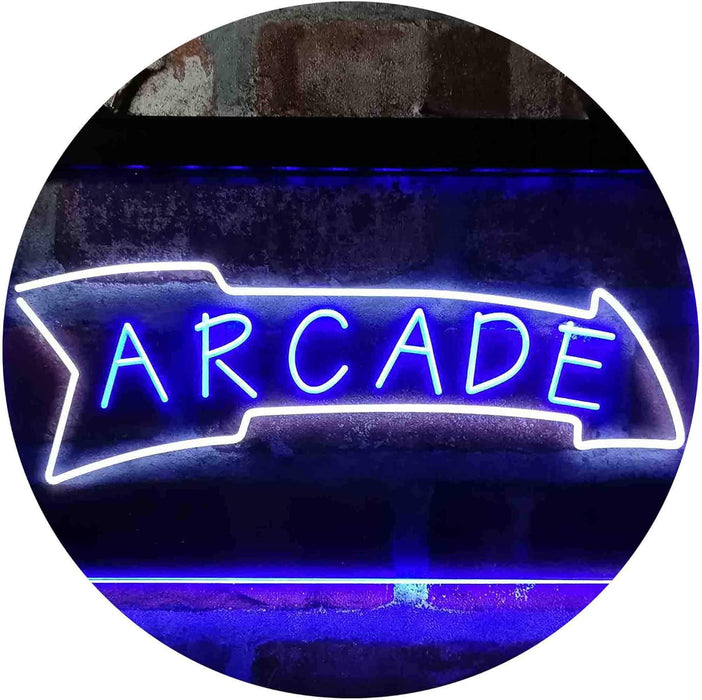 Game Room Arcade Down Arrow LED Neon Light Sign - Way Up Gifts