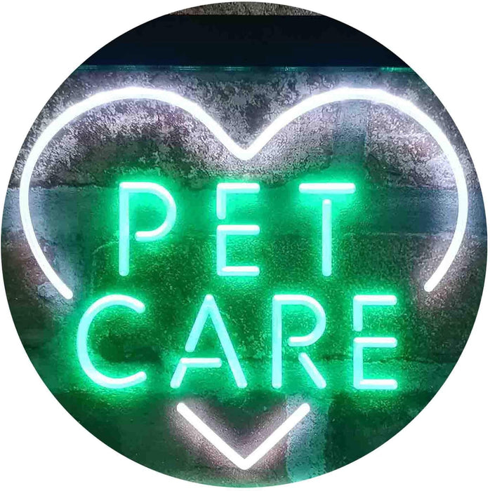 Pet Care Vet Grooming Heart LED Neon Light Sign - Way Up Gifts