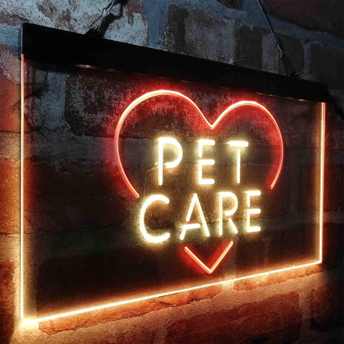 Pet Care Vet Grooming Heart LED Neon Light Sign - Way Up Gifts