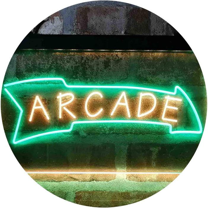 Game Room Arcade Down Arrow LED Neon Light Sign - Way Up Gifts