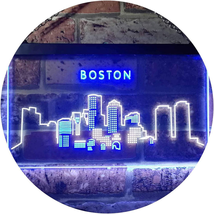 Boston City Skyline LED Neon Light Sign - Way Up Gifts