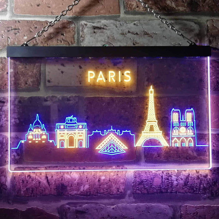 Paris City Skyline LED Neon Light Sign - Way Up Gifts