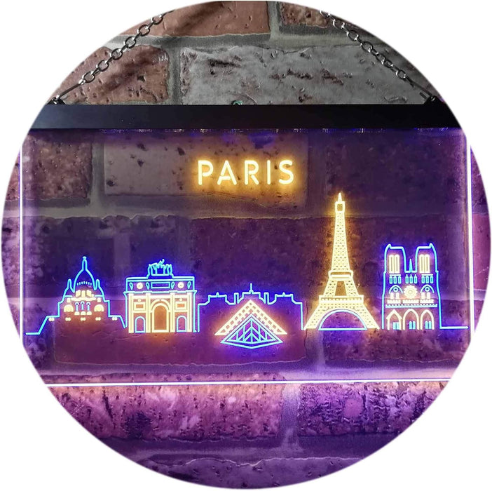 Paris City Skyline LED Neon Light Sign - Way Up Gifts