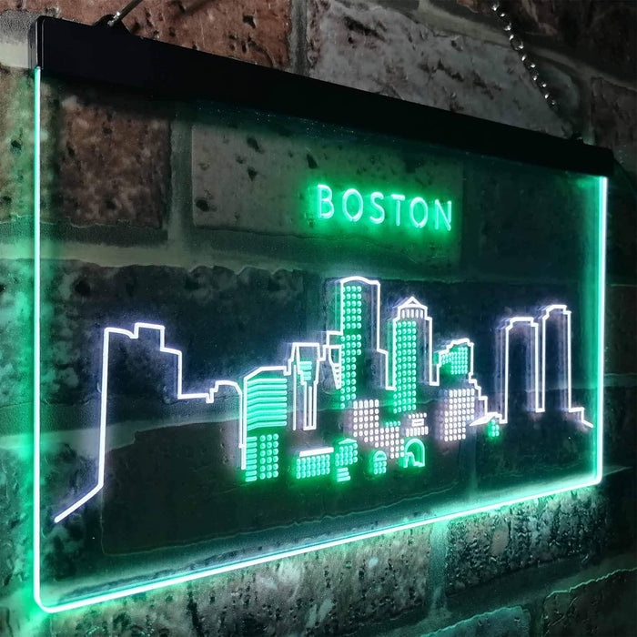 Boston City Skyline LED Neon Light Sign - Way Up Gifts