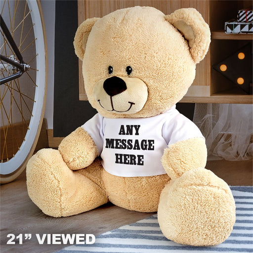 Custom Message Teddy Bear - Add Your Text on Shirt - Personalized Gift for Any Occasion - Way Up Gifts
