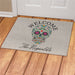 Sugar Skull Personalized Doormat - Custom Halloween or Day of the Dead Mat - Way Up Gifts