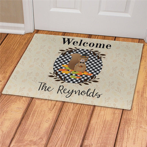 Squirrel Personalized Doormat - Custom Nature-Themed Welcome Mat - Way Up Gifts