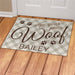 Woof Personalized Doormat - Custom Dog Lover Welcome Mat - Way Up Gifts