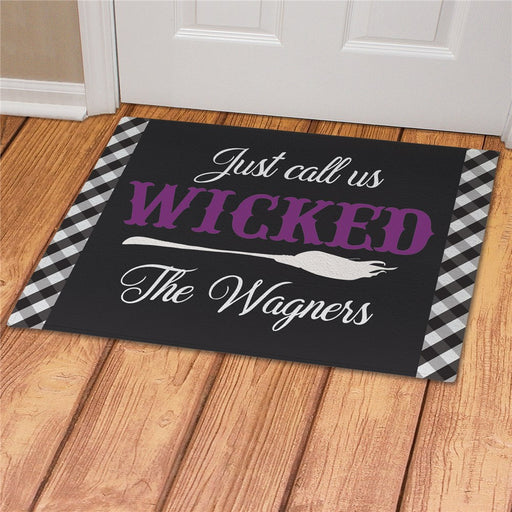 Wicked Personalized Doormat - Custom Halloween Welcome Mat - Way Up Gifts
