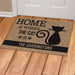 Home Is Where the Cat Is Personalized Doormat - Custom Pet Welcome Mat - Way Up Gifts