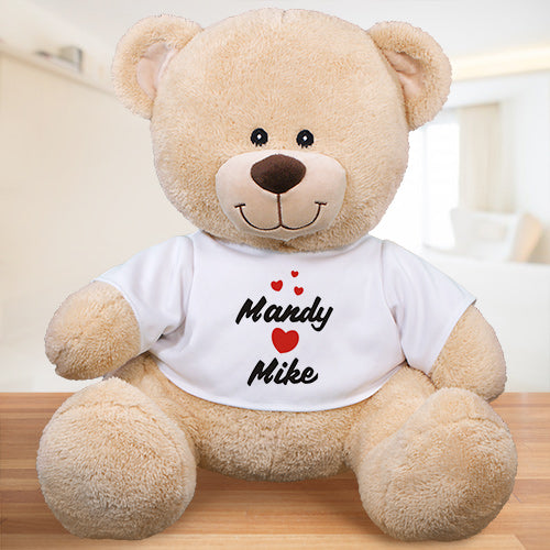 I Love You Teddy Bear with Personalized Shirt - Custom Romantic Gift - Way Up Gifts