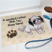 Shih Tzu Spoiled Here Personalized Doormat - Custom Dog Entry Mat - Way Up Gifts