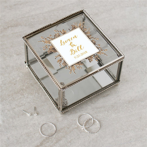 Personalized Couples Jewelry Box - Custom Wedding or Anniversary Box - Way Up Gifts