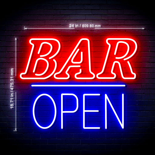 Bar Open Ultra-Bright LED Neon Sign w/ Remote - Way Up Gifts