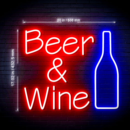 Beer Wine Ultra-Bright LED Neon Sign w/ Remote - Way Up Gifts