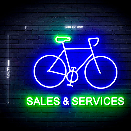 Bicycles Bike Shop Sales & Services Ultra-Bright LED Neon Sign - Way Up Gifts