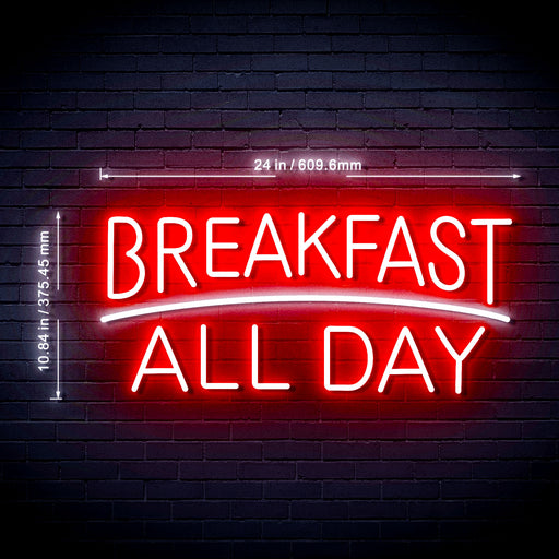 Breakfast All Day Diner Ultra-Bright LED Neon Sign w/ Remote - Way Up Gifts