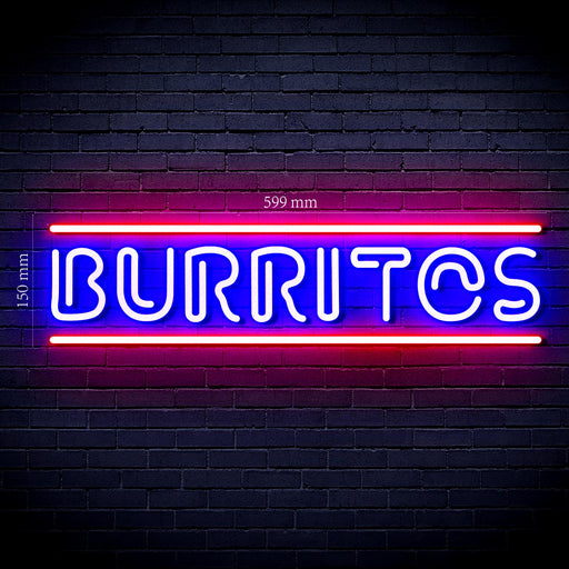 Mexican Food Burritos Ultra-Bright LED Neon Sign w/ Remote - Way Up Gifts