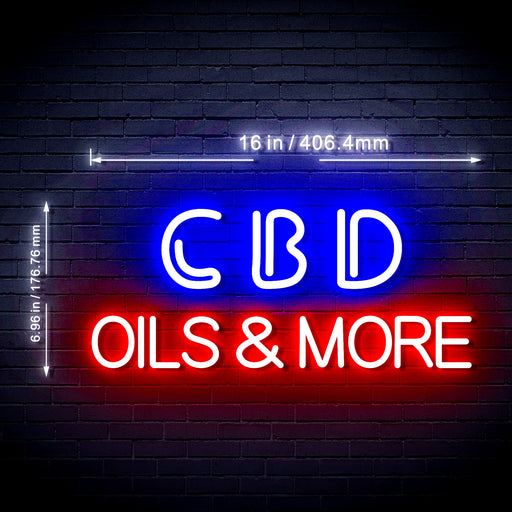 CBD Oils Flex Silicone LED Neon Sign - Way Up Gifts