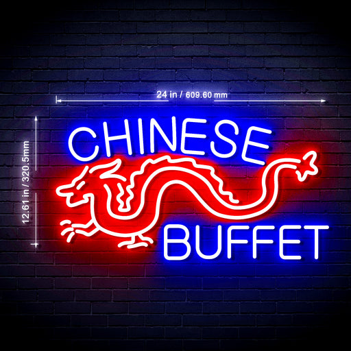 Dragon Chinese Buffet Restaurant Ultra-Bright LED Neon Sign - Way Up Gifts