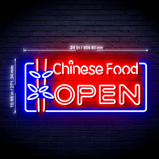 Open Restaurant Chinese Food Ultra-Bright LED Neon Sign - Way Up Gifts