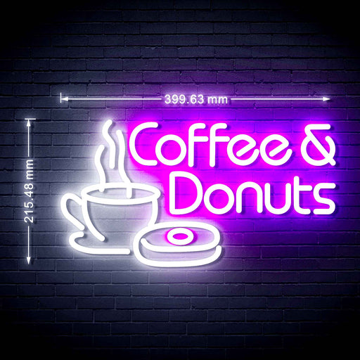 Coffee Donuts Flex Silicone LED Neon Sign - Way Up Gifts