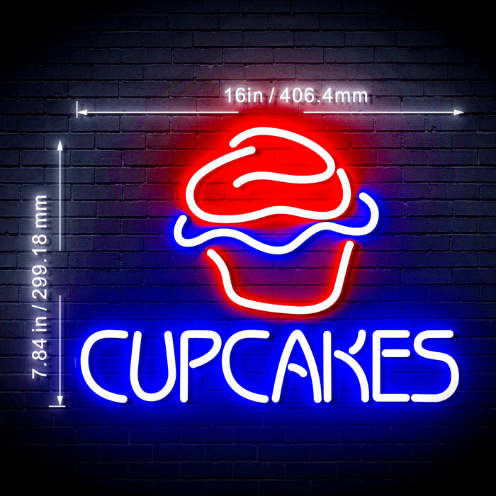 Bakery Cupcakes Flex Silicone LED Neon Sign - Way Up Gifts