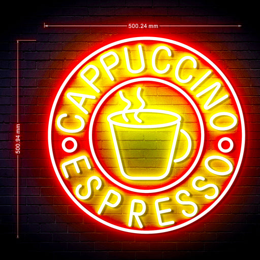 Coffee Cappuccino Espresso Ultra-Bright LED Neon Sign w/ Remote - Way Up Gifts