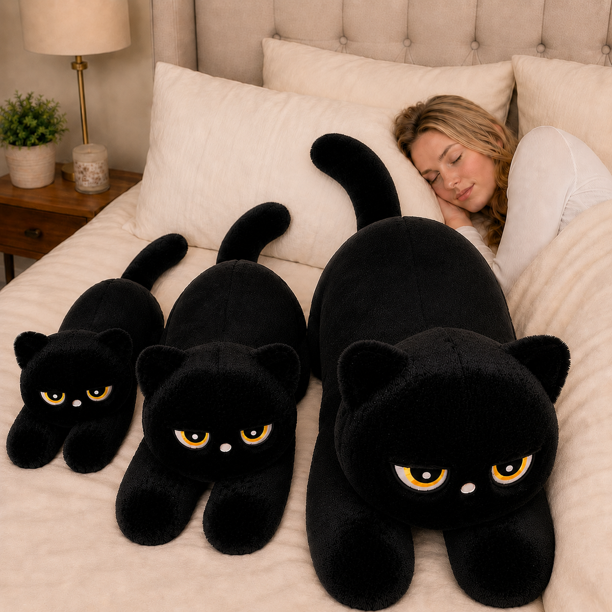 Big Stuffed Animal Soft Cute Cat Plushie - LED Gift Works