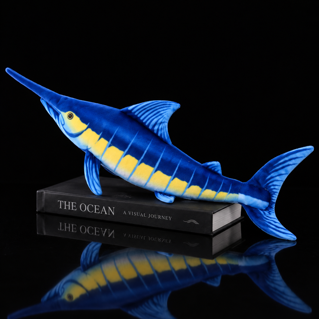 Big Plush Blue Marlin Fish Stuffed Toy