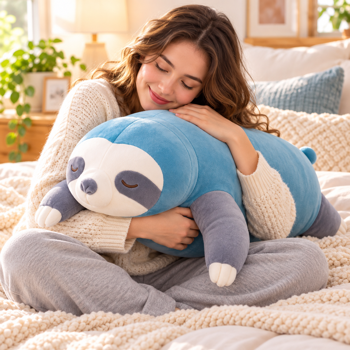 Big Soft Sloth Stuffed Animal Plush Toy