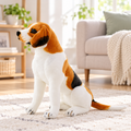 Realistic Beagle Dog Stuffed Animal Plush Toy