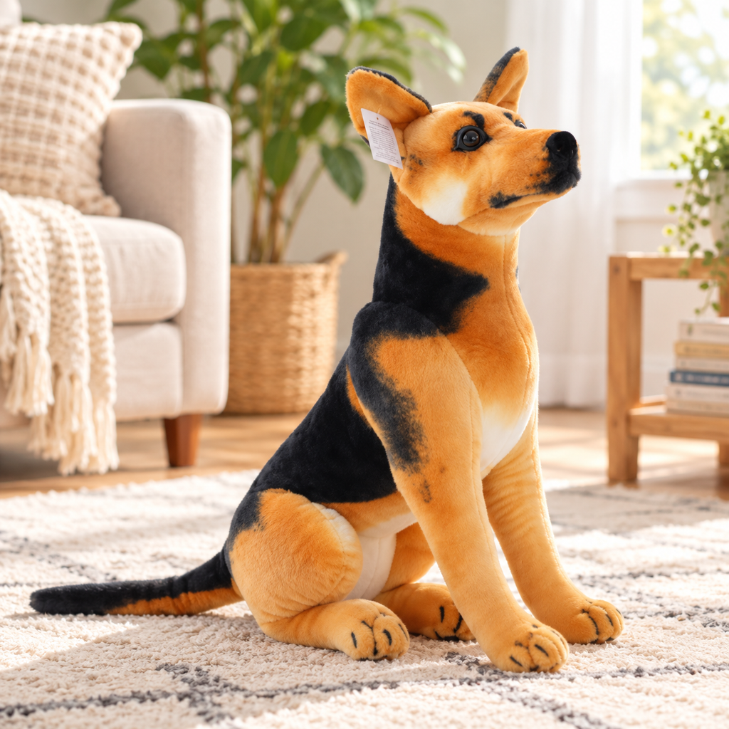 Realistic German Shepherd Stuffed Animal Plush Toy