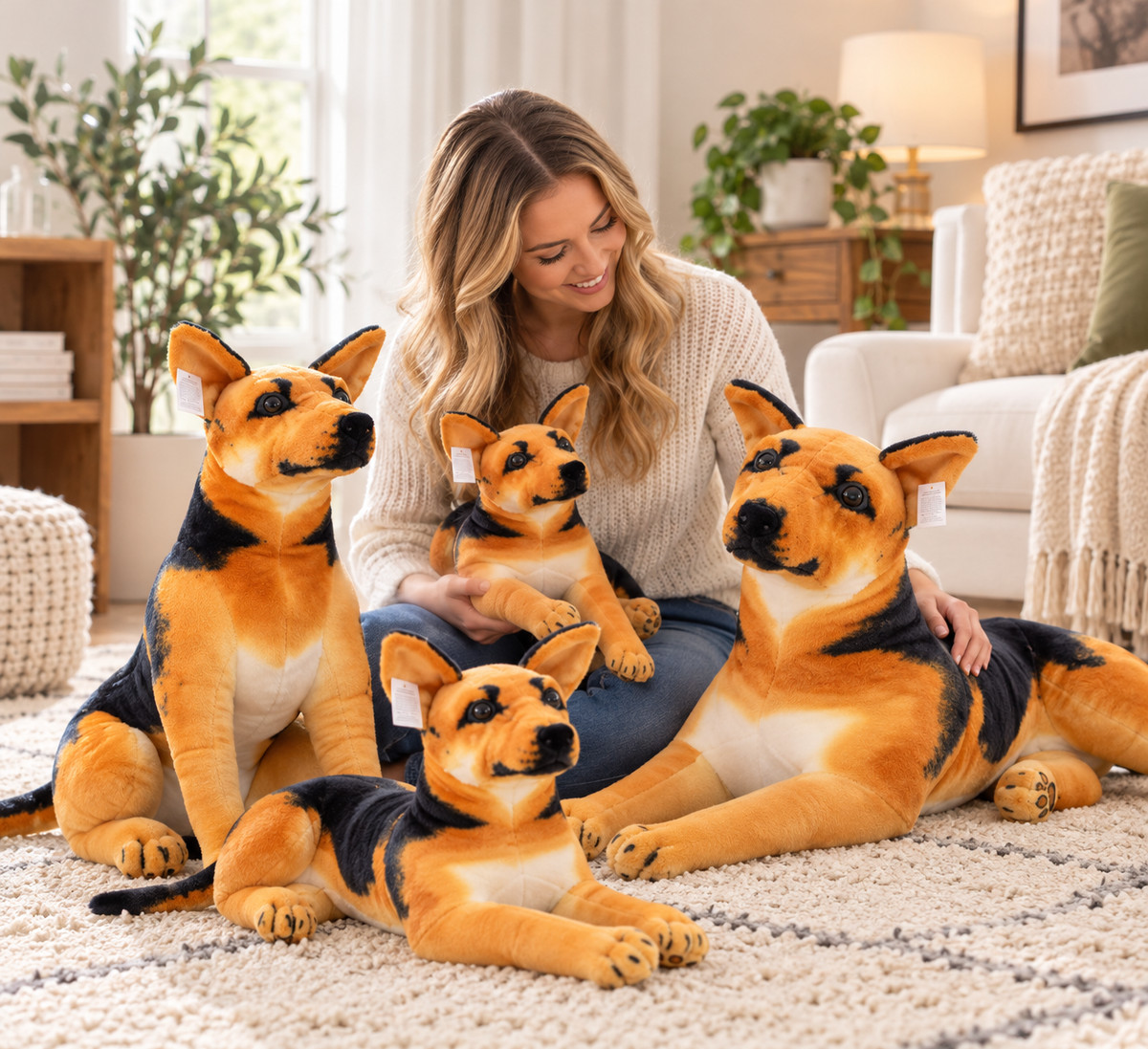 Realistic German Shepherd Stuffed Animal Plush Toy