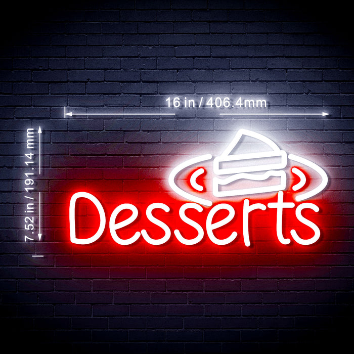 Desserts Flex Silicone LED Neon Sign - Way Up Gifts