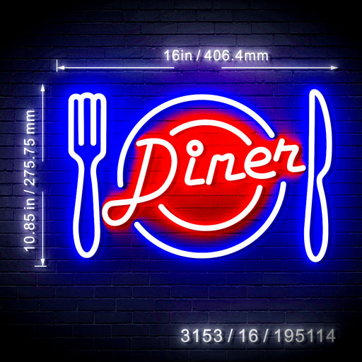 Diner Flex Silicone LED Neon Sign - Way Up Gifts